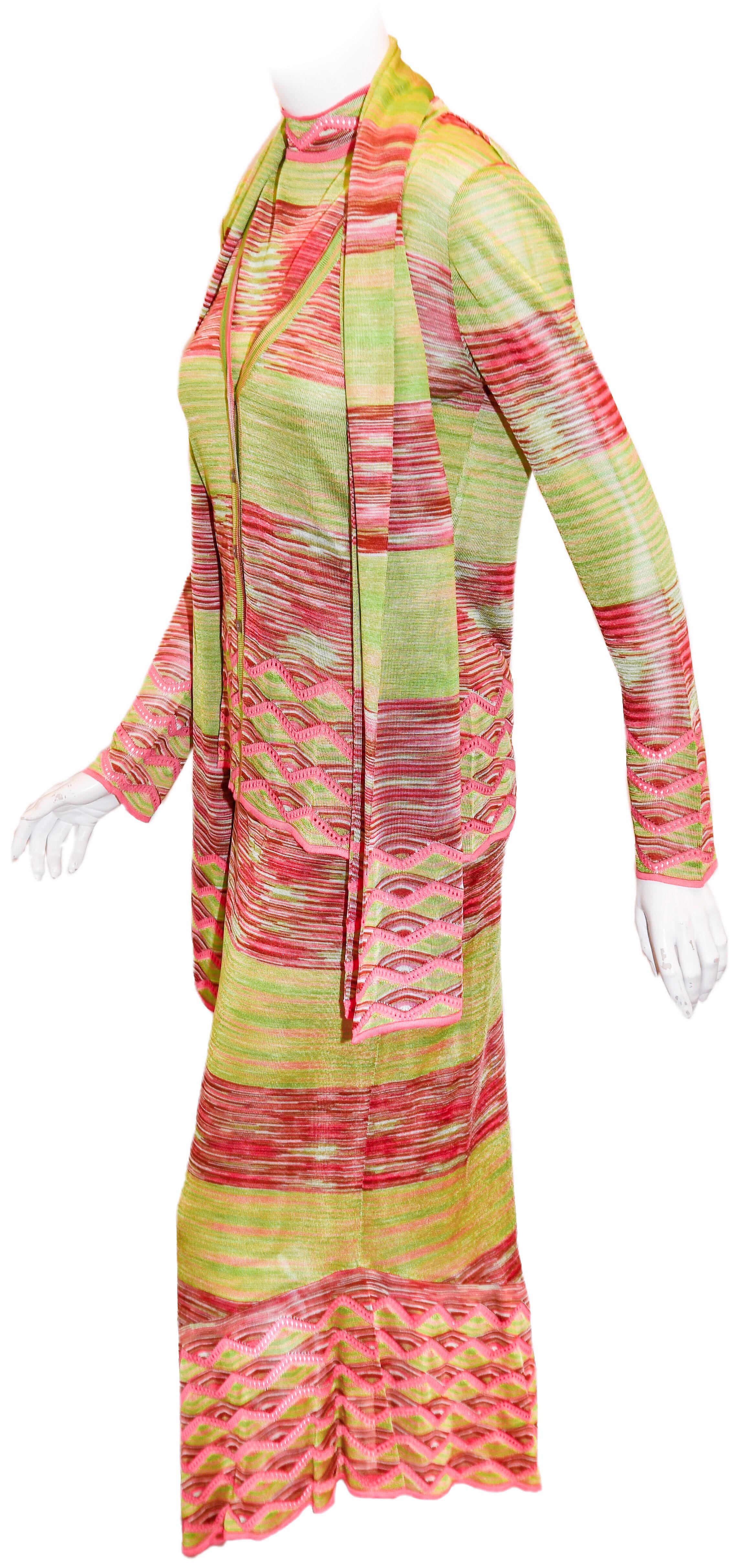 Multi-colored Missoni  4 Piece Ensemble Skirt, Cami, Jacket & Scarf For Sale 1