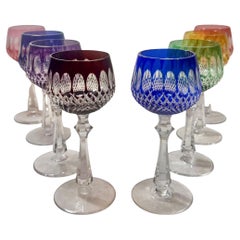 Multi Colored Mosher Glass Stems Set of Eight