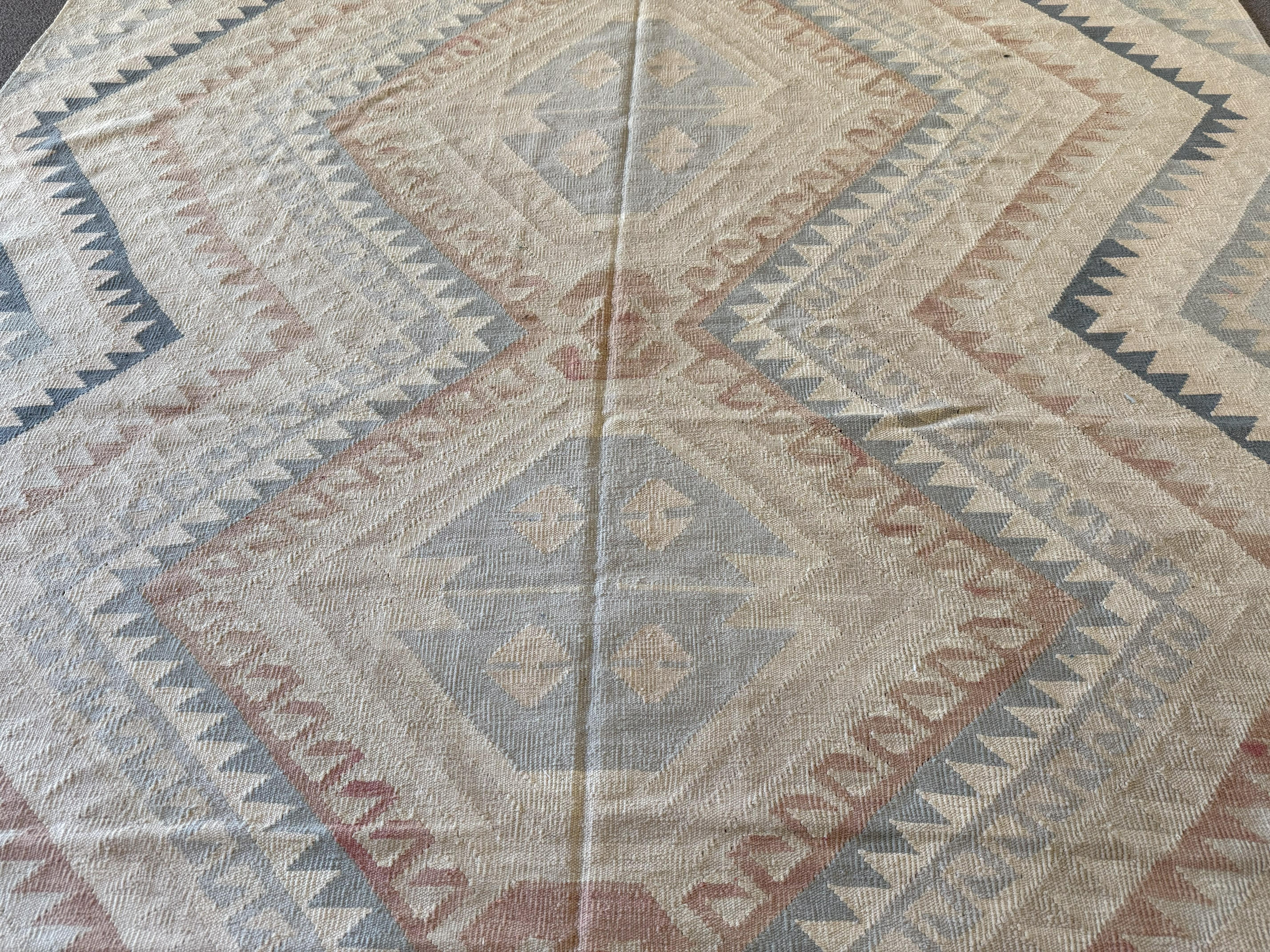 Alfombra Kilim Paquistaní Multicolor Lana en venta