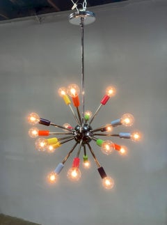 Multi-Colored Powder-Coated Sputnik Chandelier
