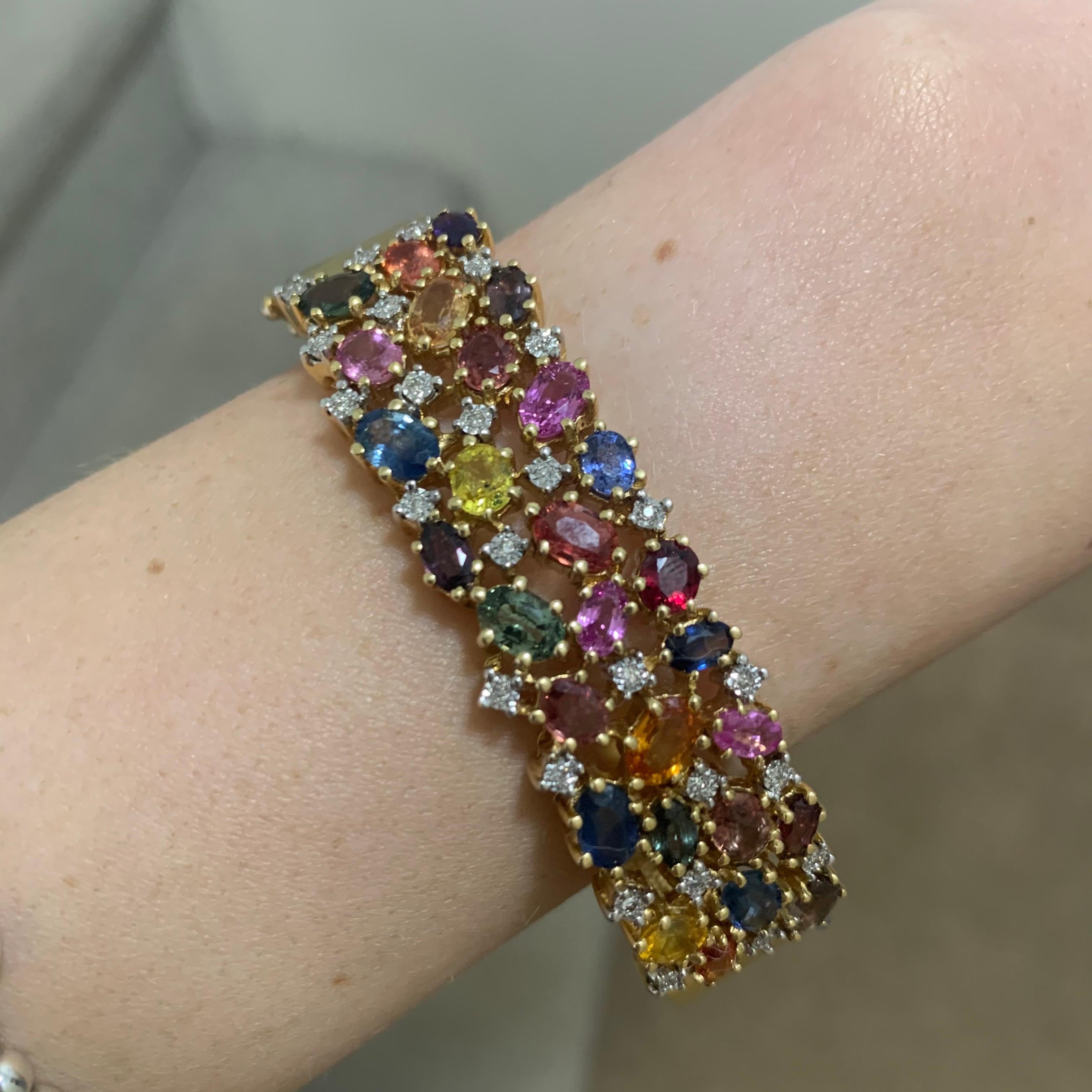 multi color sapphire bracelet