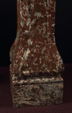 Multi-Colored Specimen Marble Bust on Pedestal After the Antique, Italian 19th c