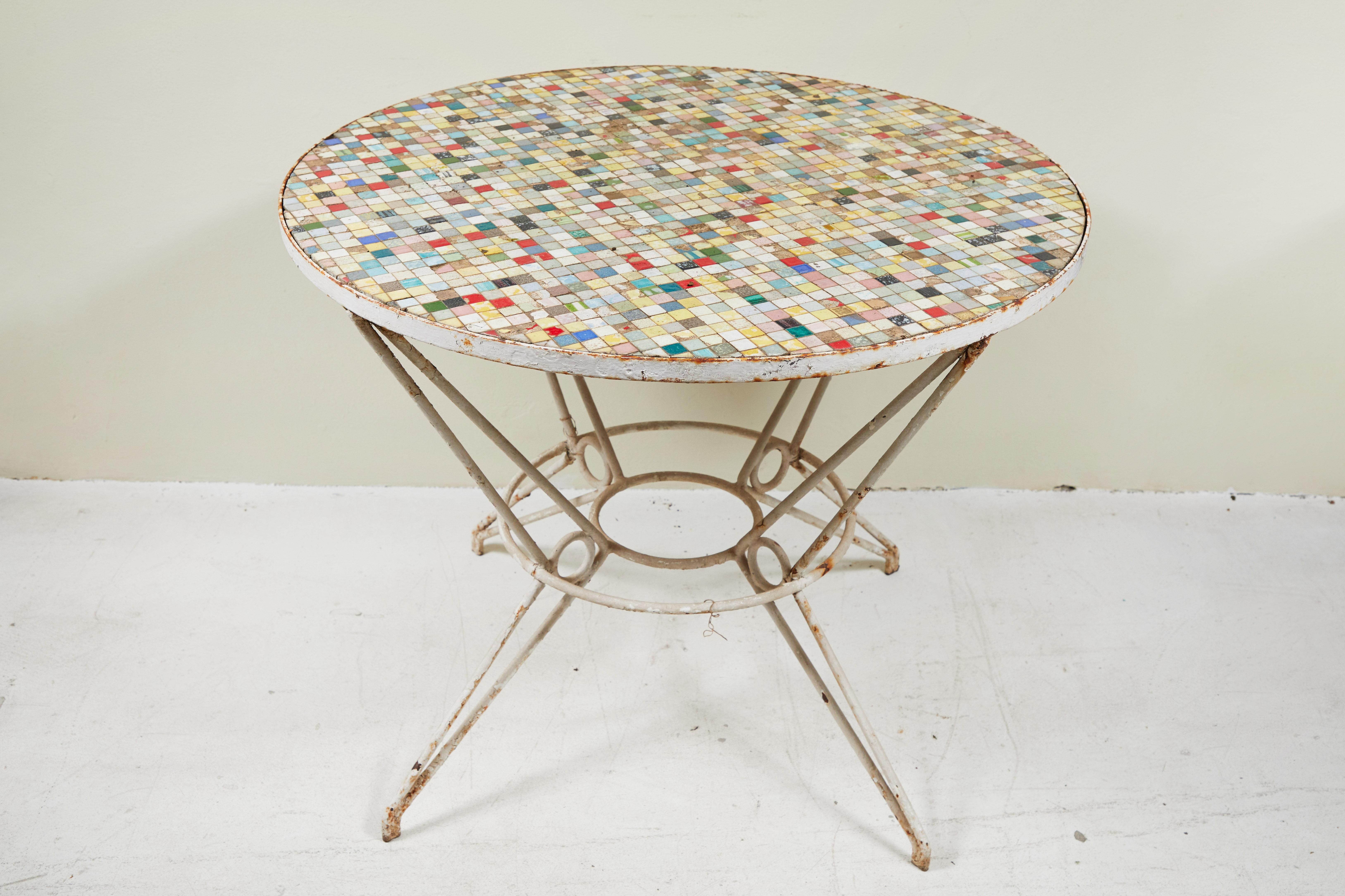 Late 20th Century Multicolored Tile Table