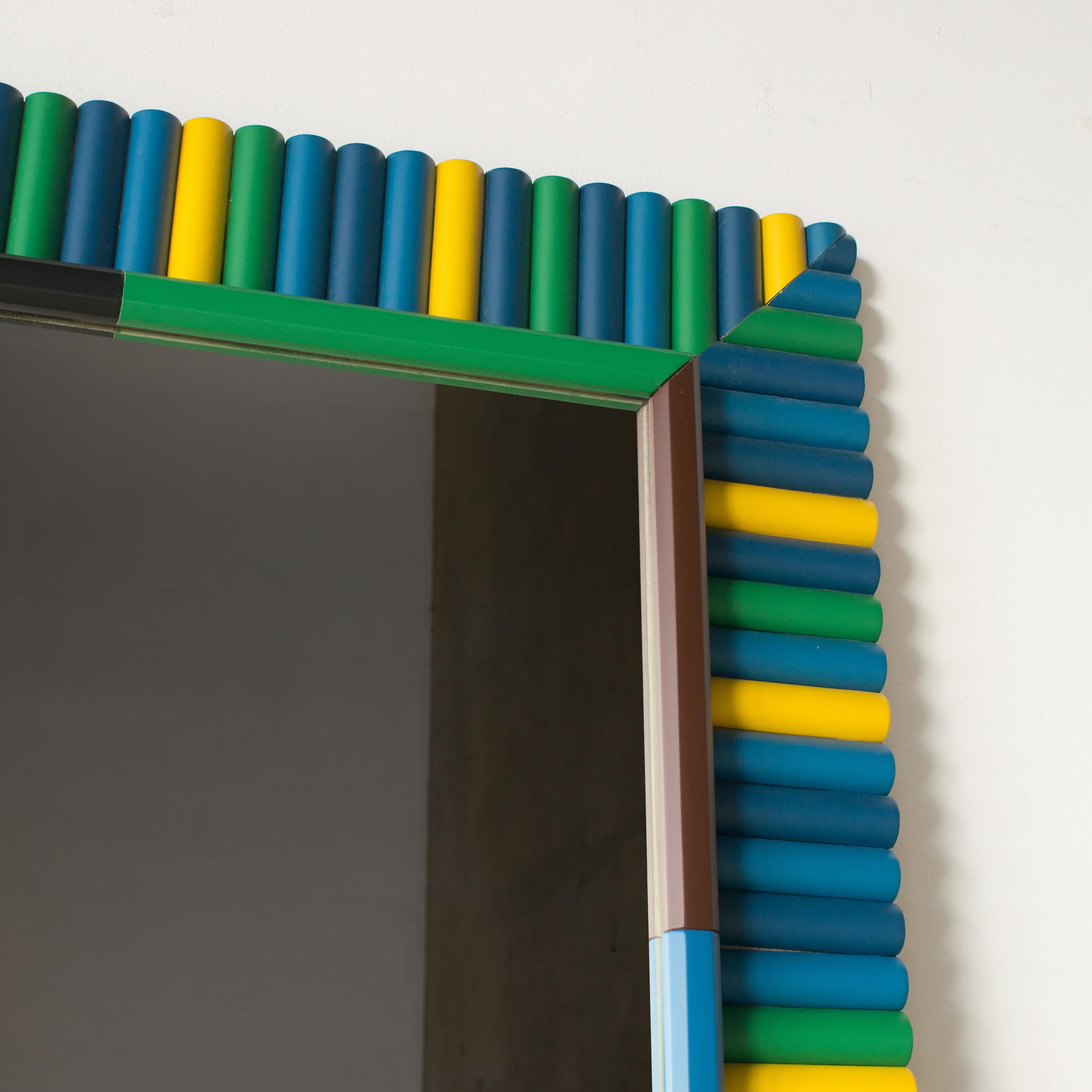 Post-Modern Multi Colored Wall Mirror Shigeru Uchida For Sale