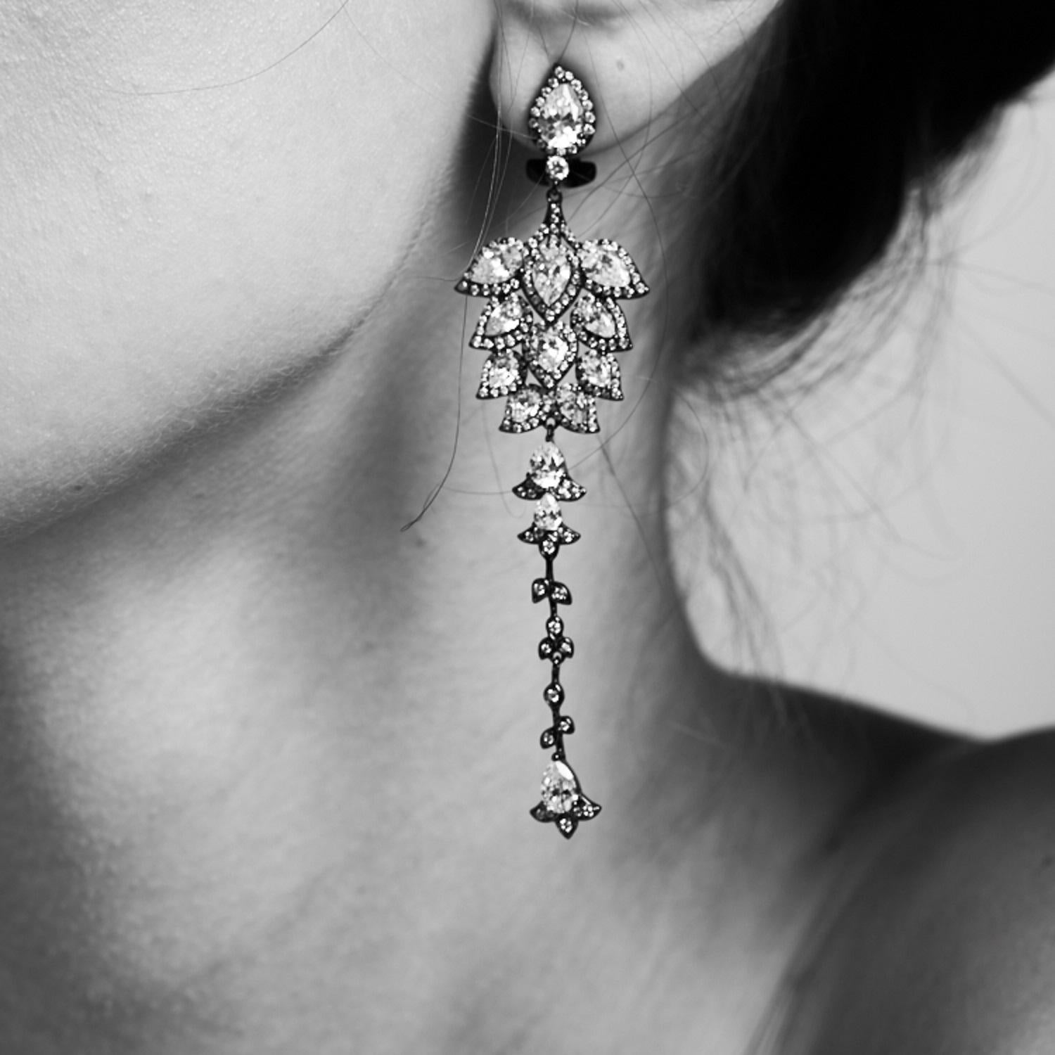 colorful chandelier earrings