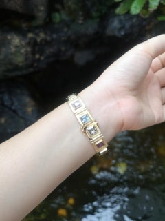 Multi Colour Sapphire Bracelet Set in 18 Karat Gold Settings