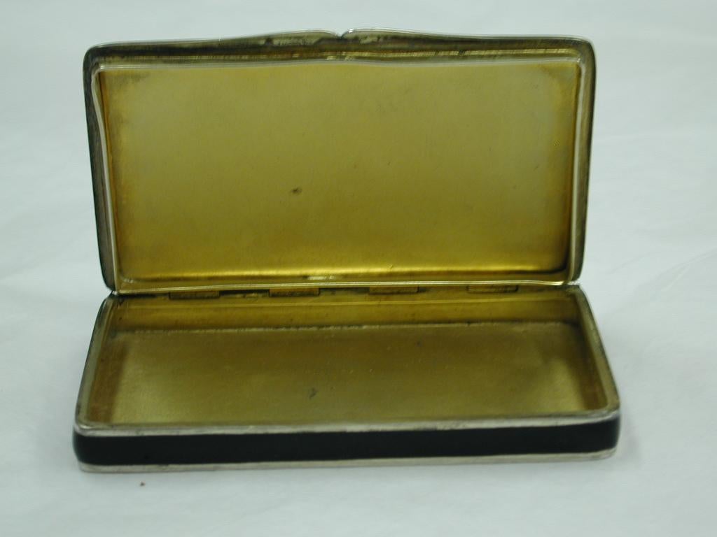 Early 20th Century Multicolored Enamel and Silver Box, Japanese Style, Dated 1926, London For Sale
