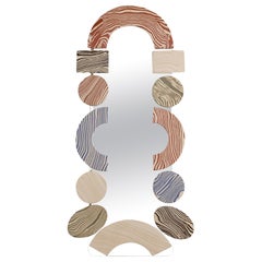 Specchio rettangolare grande in ceramica "FLOOR" multicolore