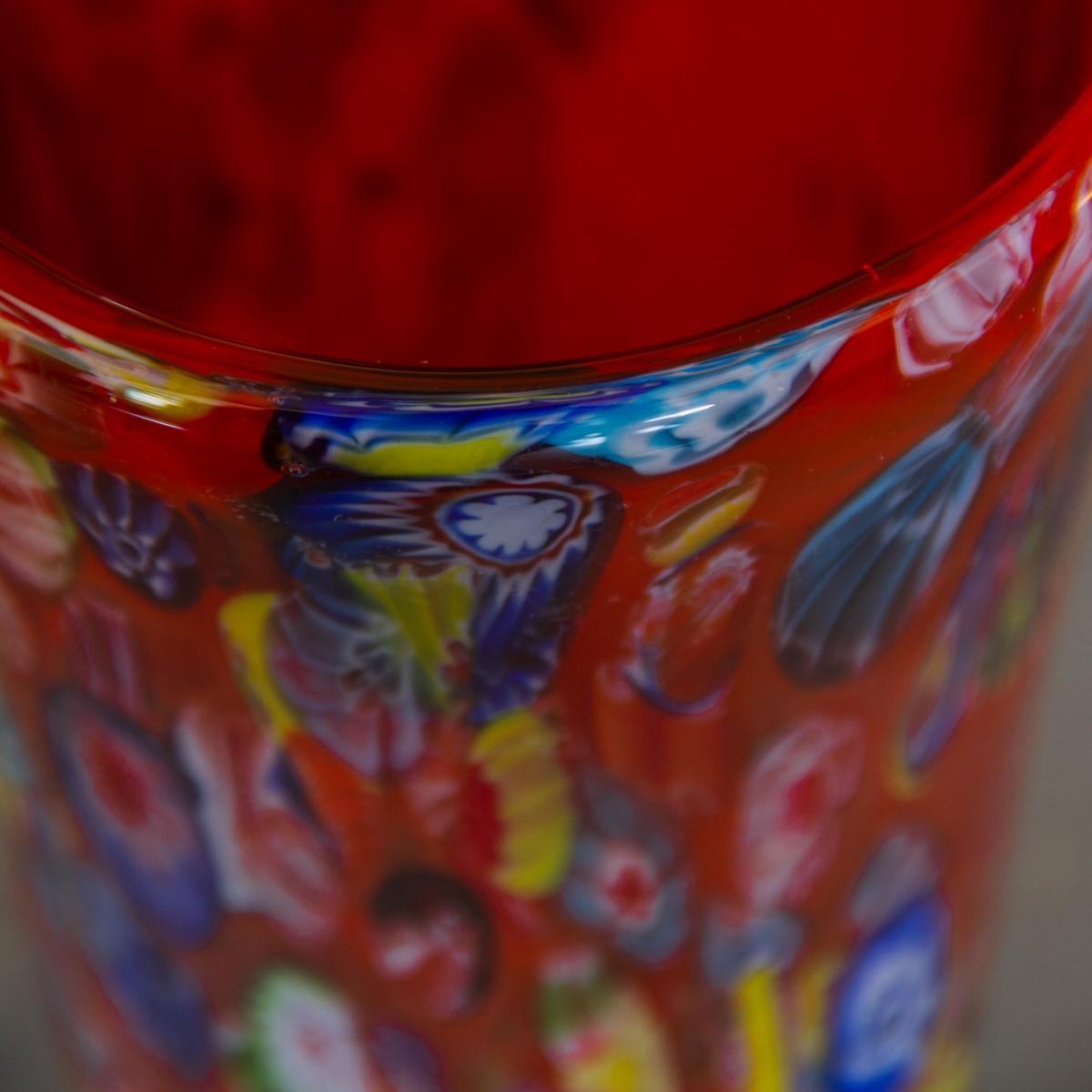 Multicolored Millefiori Glass Vase, 1960s 1
