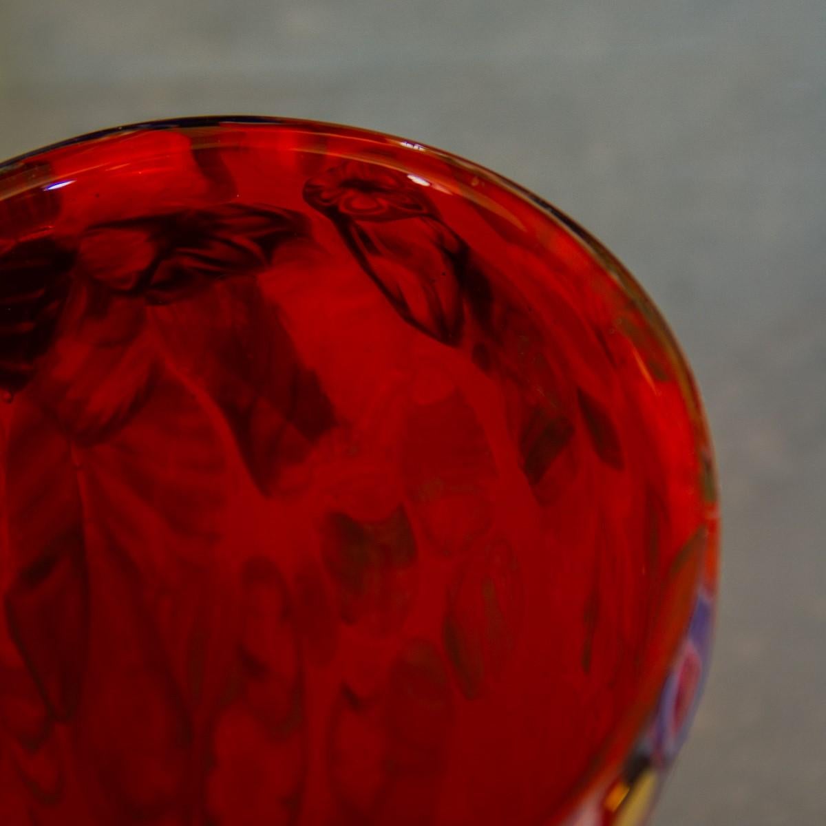Multicolored Millefiori Glass Vase, 1960s 2
