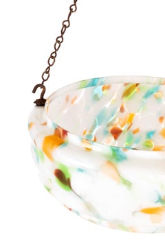 Multi-Coloured Mottled Glass Art Deco Plafonnier, circa 1930