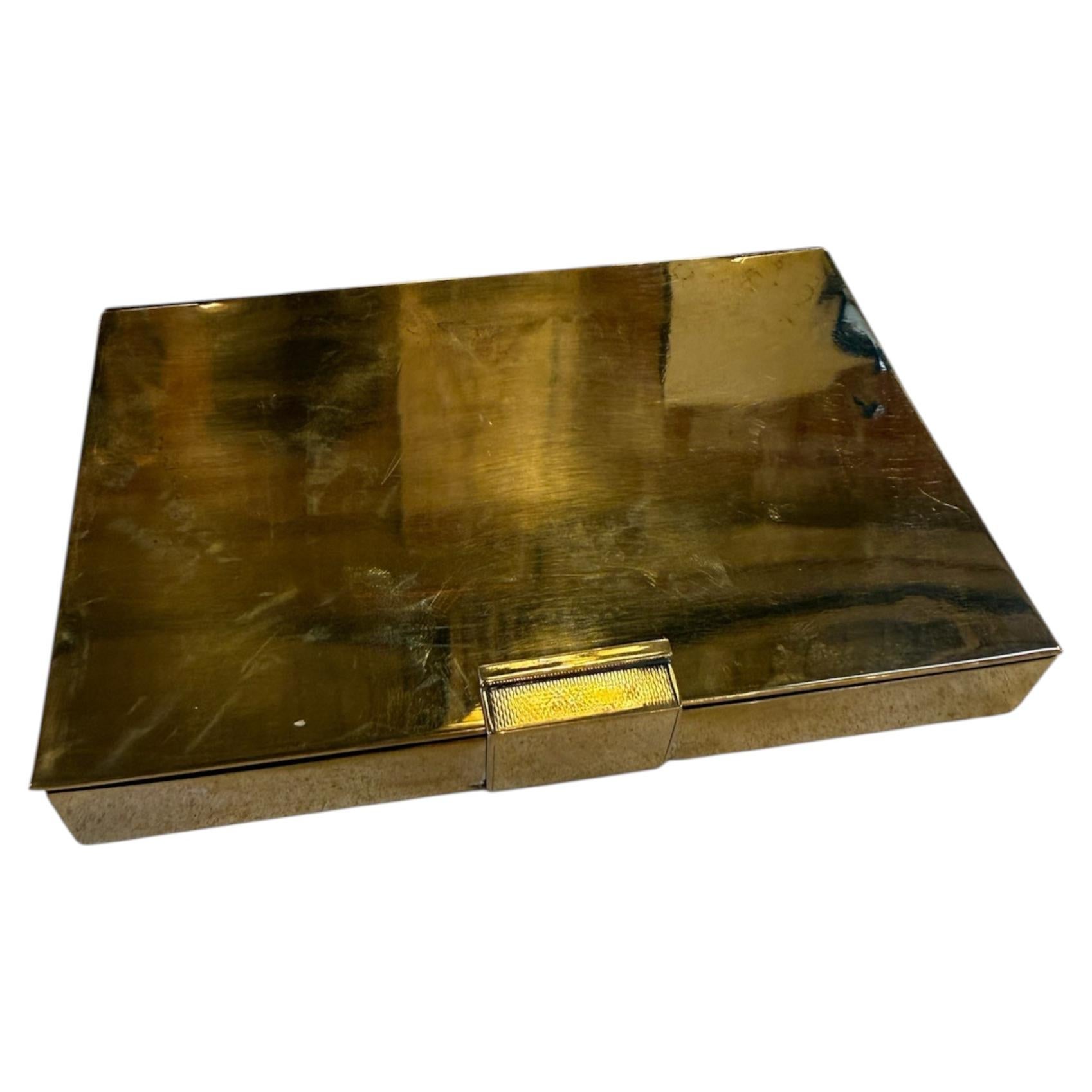 Multi Compartment Brass Box For Sale