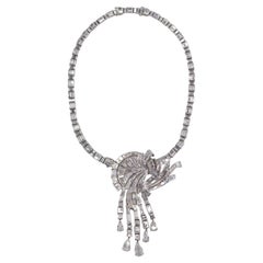 Multi Cut Diamond Cascade Necklace