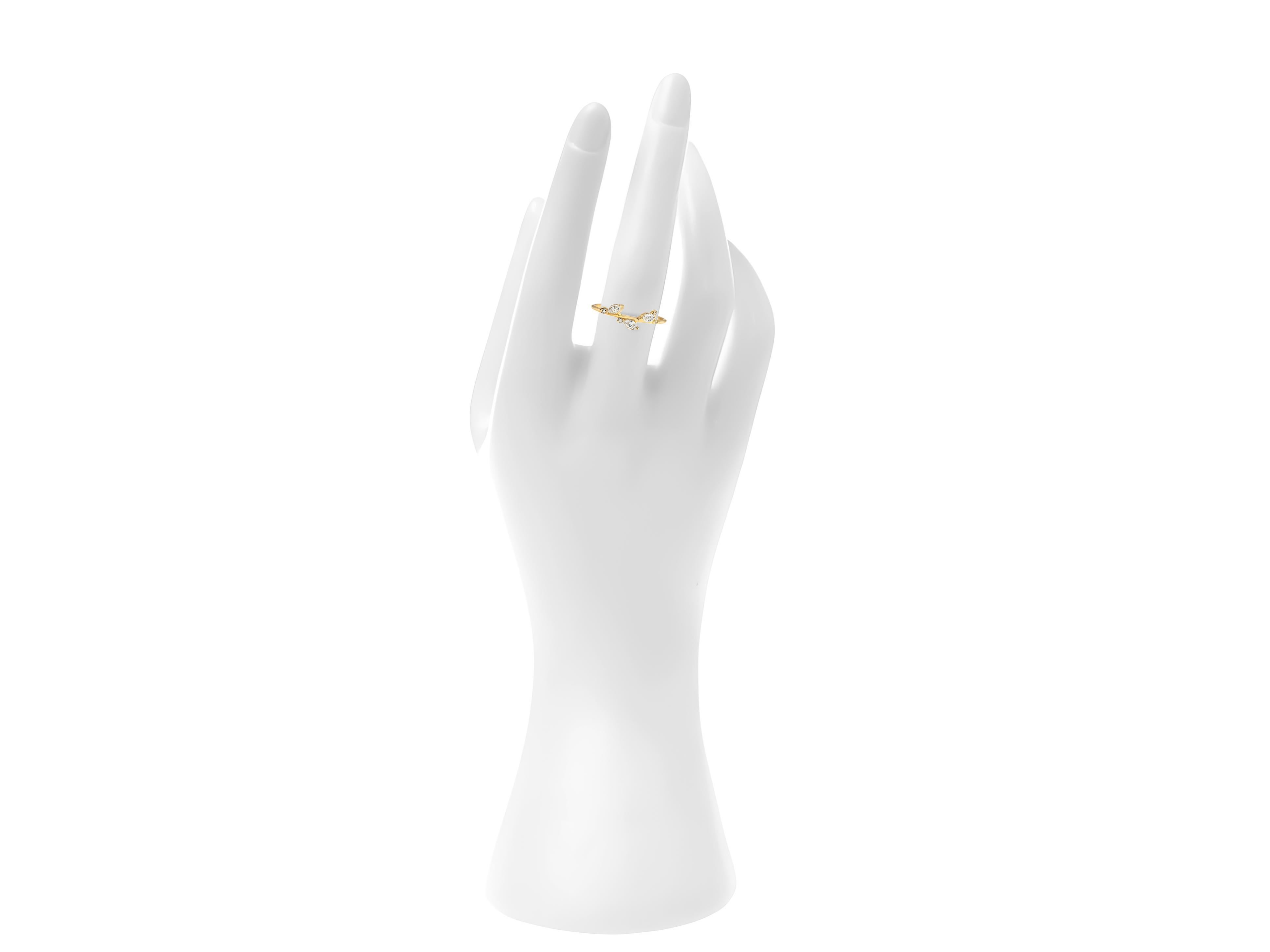 in vendita:  Fede nuziale in moissanite multi taglio in oro 14k 6