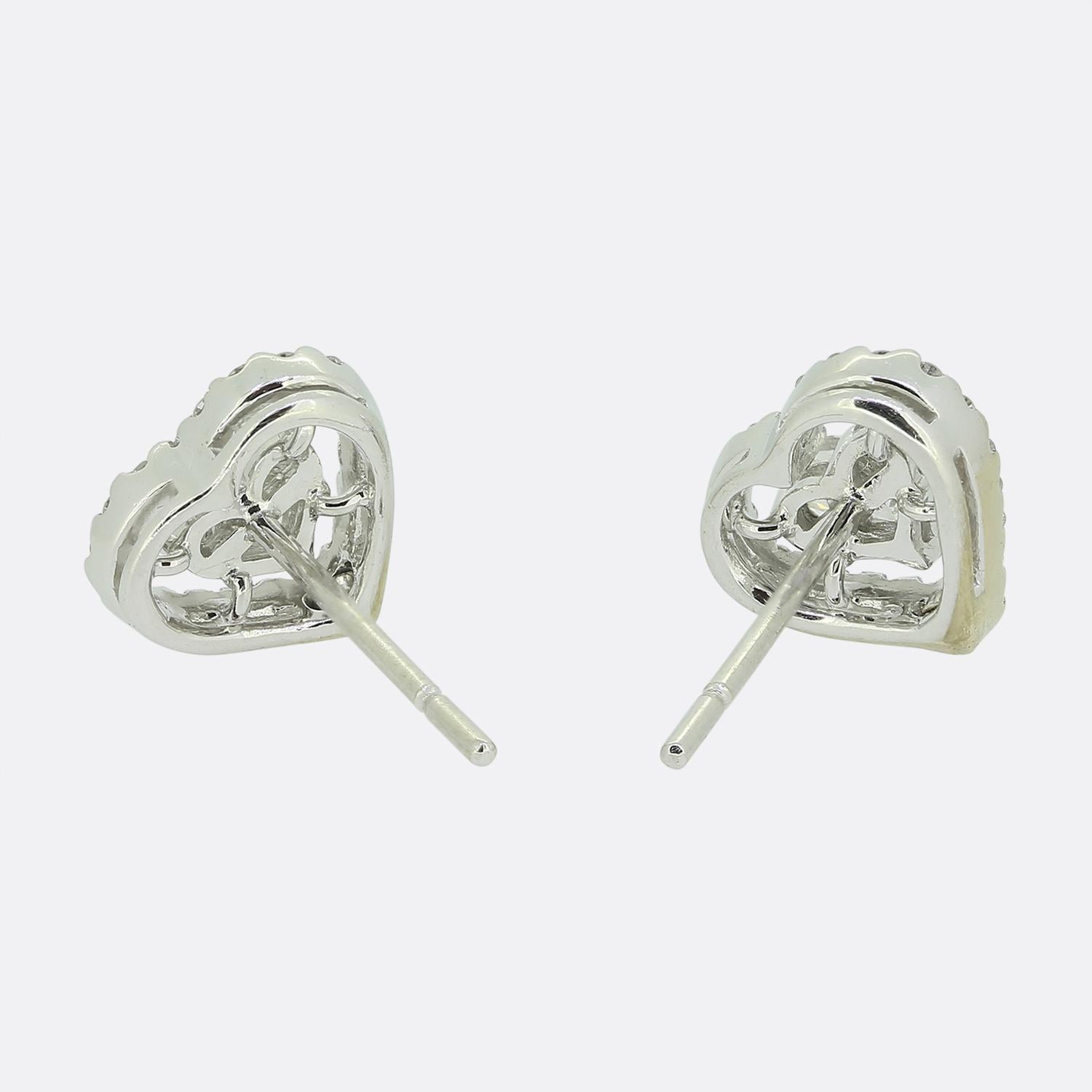 Pendientes Corazón Multi Diamante Corte princesa en venta
