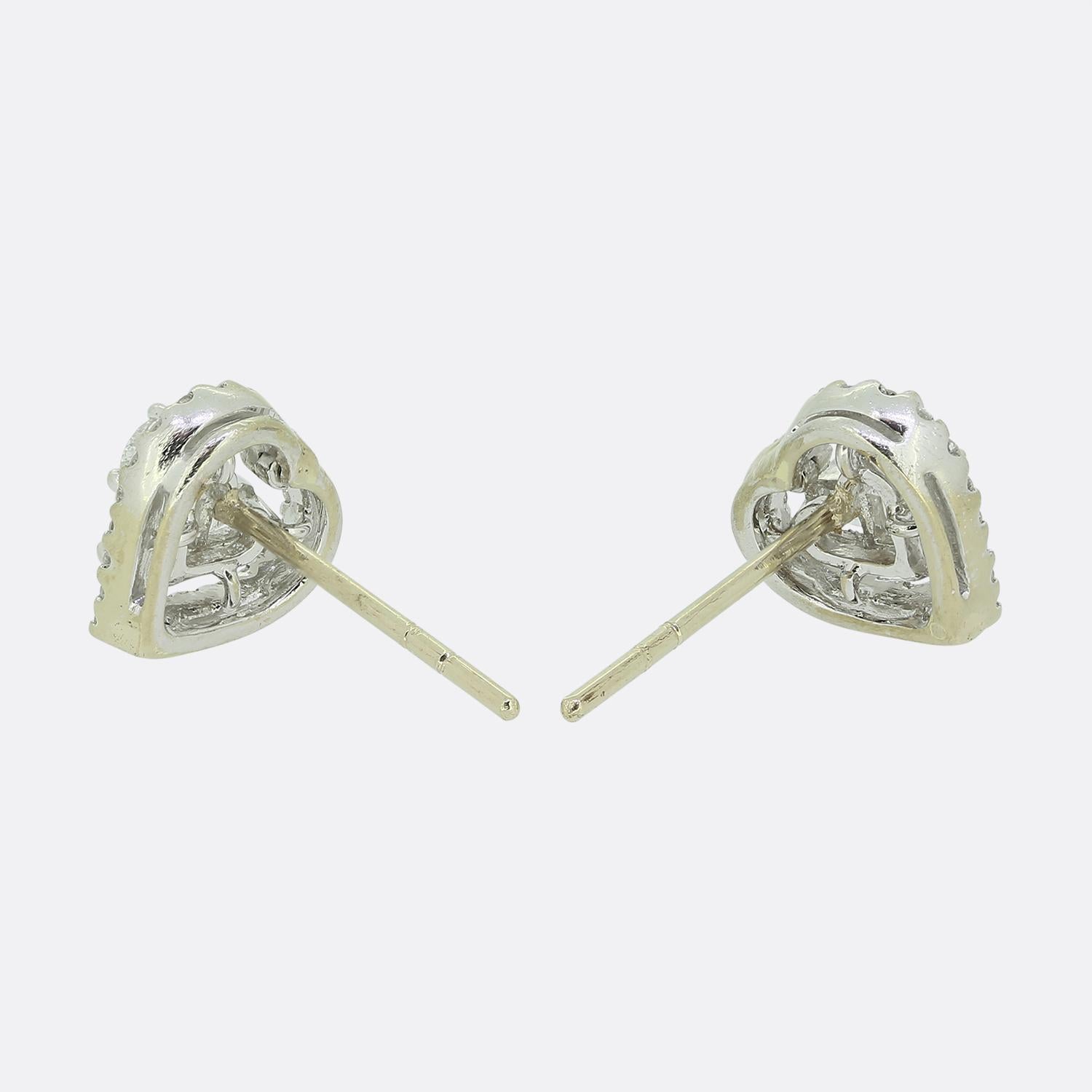 Pendientes Corazón Multi Diamante Corte princesa en venta