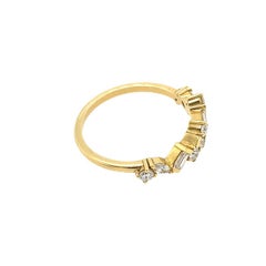 Multi Diamond Shaped Ring 0.55ct in Total Set in 18ct Yellow Gold