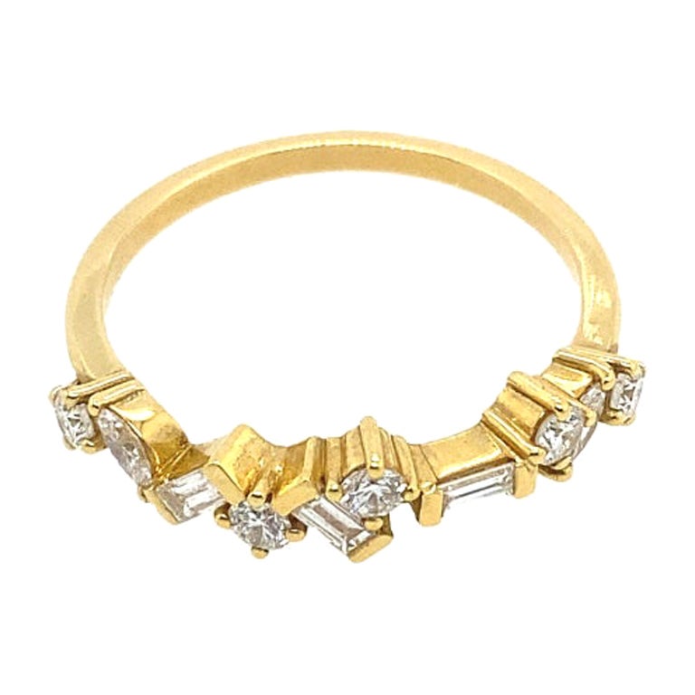 Anillo Multi Diamante 0,55ct en Total Engastado en Oro Amarillo de 18ct