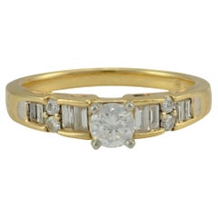 Multi Diamond Two Tone Engagement Ring