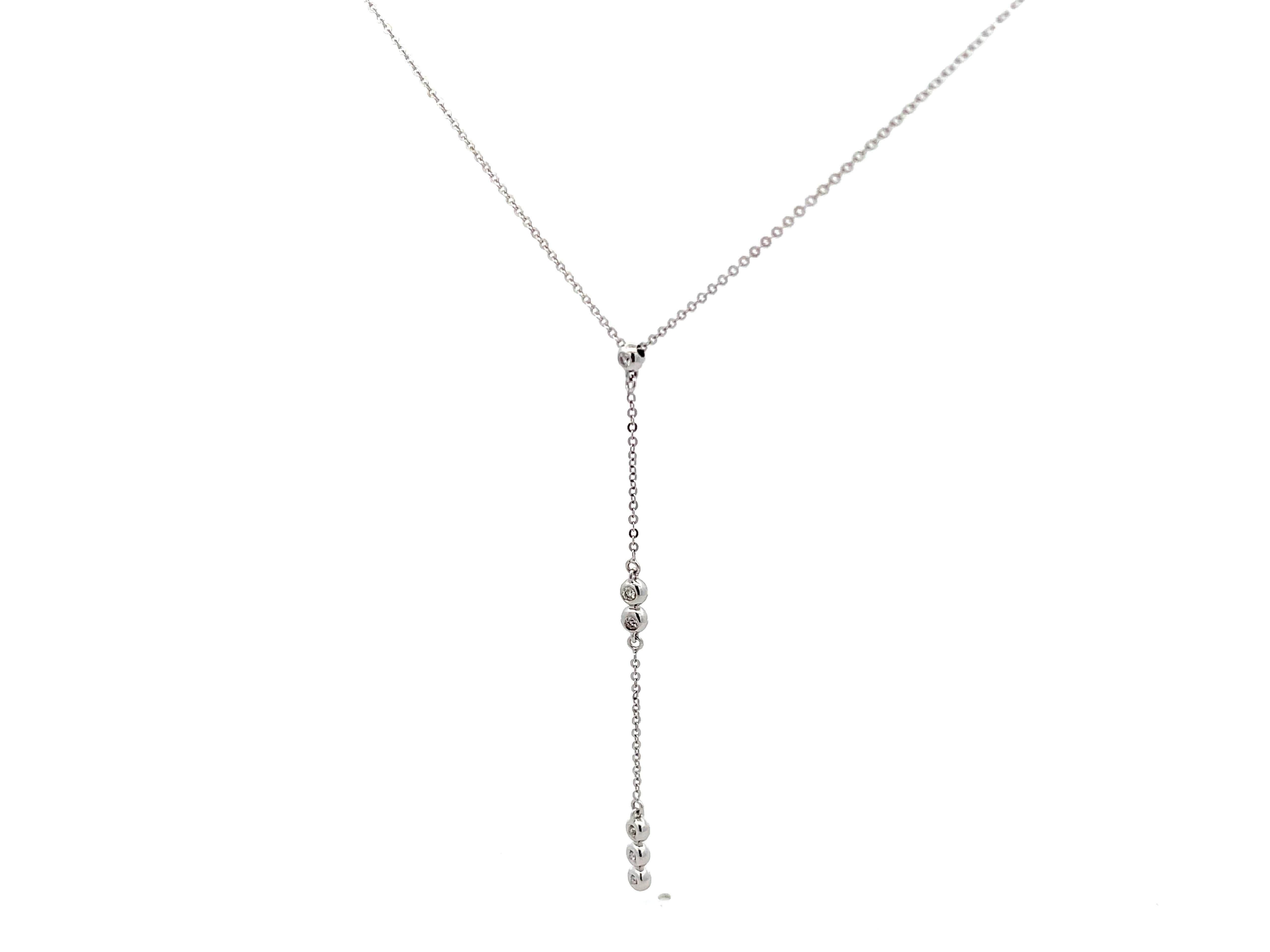 multi diamond drop necklace