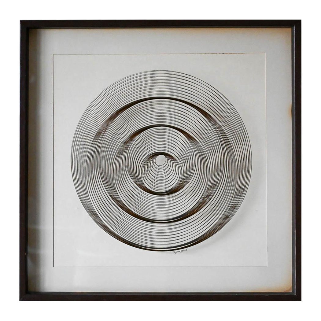 Multi-Dimensional Serigraph on Glass and Paper by Shalom Gabay, ca. 1970