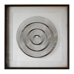 Multi-Dimensional Serigraph on Glass and Paper by Shalom Gabay, ca. 1970