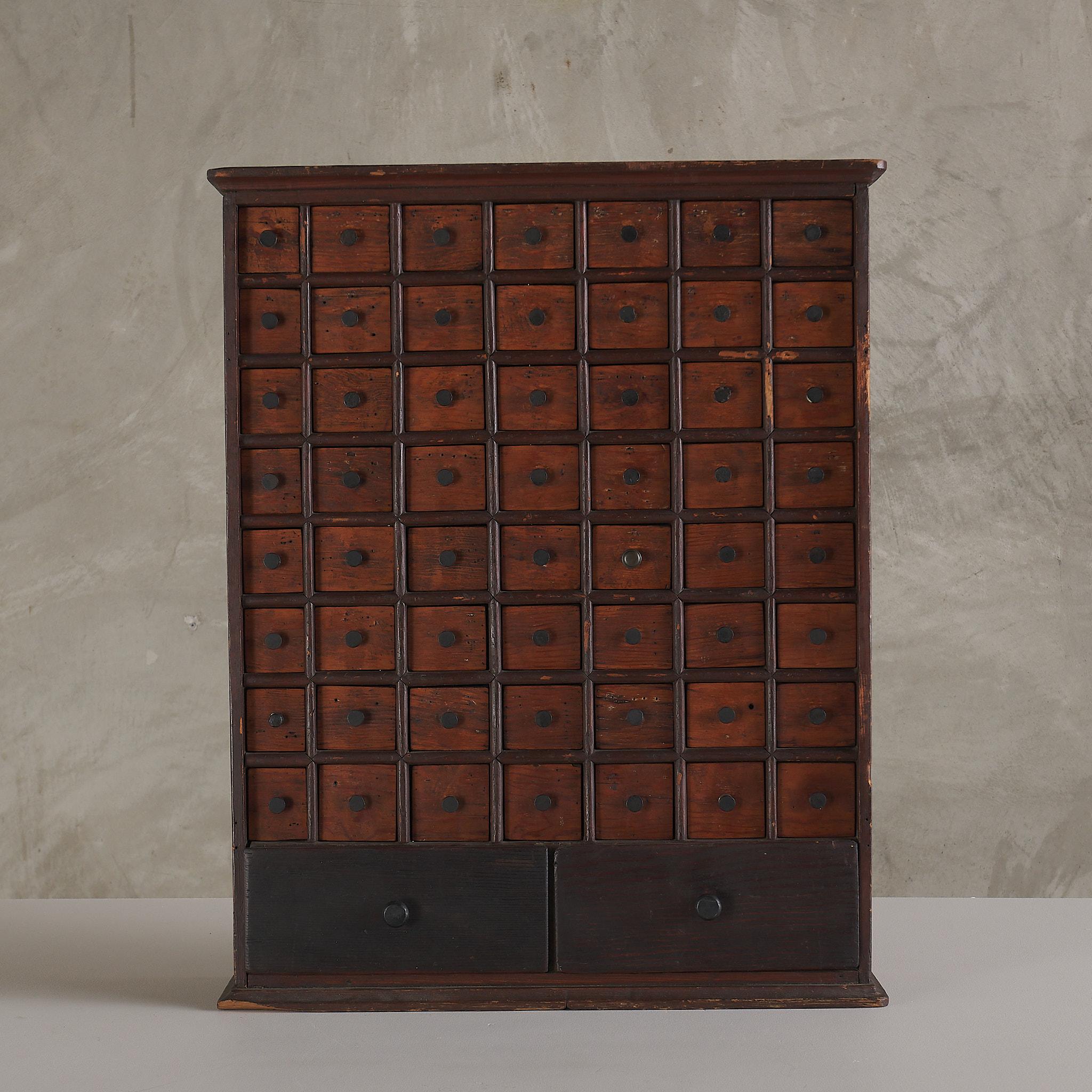 Legno Armadio da tavolo a più cassetti, C.C. in vendita