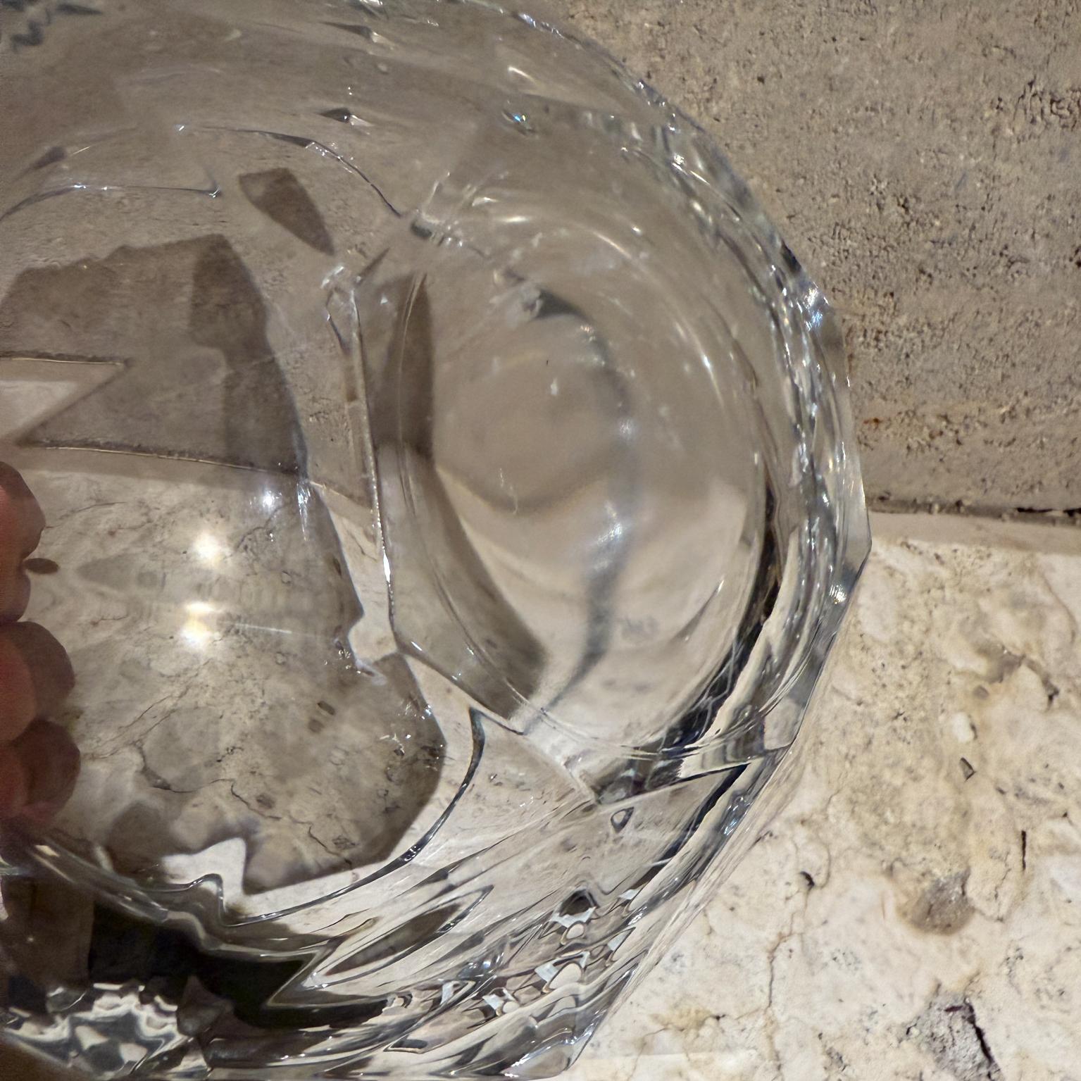 Multi Facet  Crystal Bowl by Mikasa  Platinum Octagon Shape For Sale 5