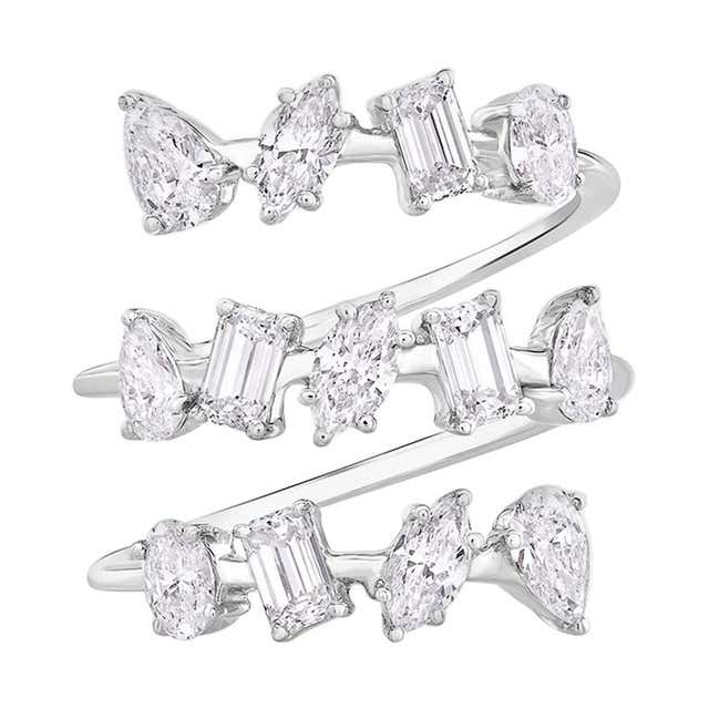 Fancy Shape Diamond Cocktail Ring 1.57 Carat 14 KT Yellow Gold For Sale ...
