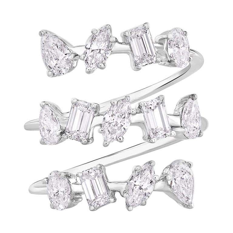 Customizable Multi Gemstone Diamond Cocktail Ring in 14K Yellow Gold ...