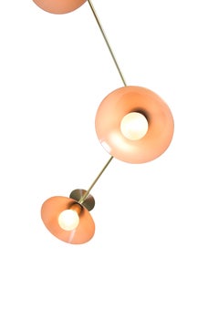 Multi-Focal Wall Light in Brass and Blush Enamel by Blueprint Lighting, 2019