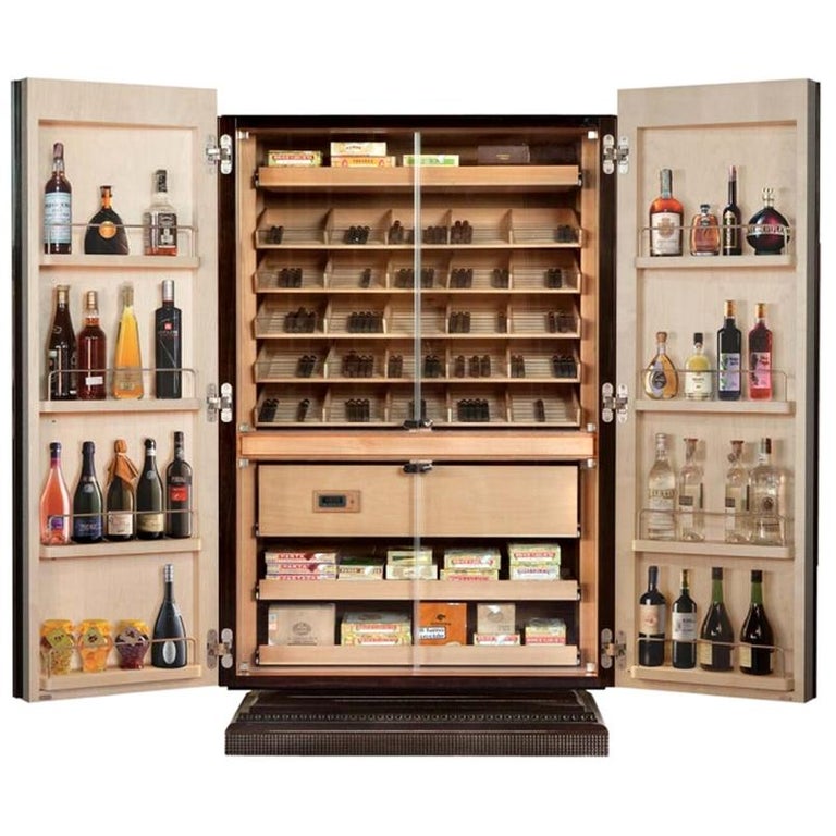 Multi-Functional Cigar Humidor Cabinet, by Massimo de Munari, Handmade in  Italy For Sale at 1stDibs | cigar cabinet, cabinet humidor, cigar cabinet  humidor