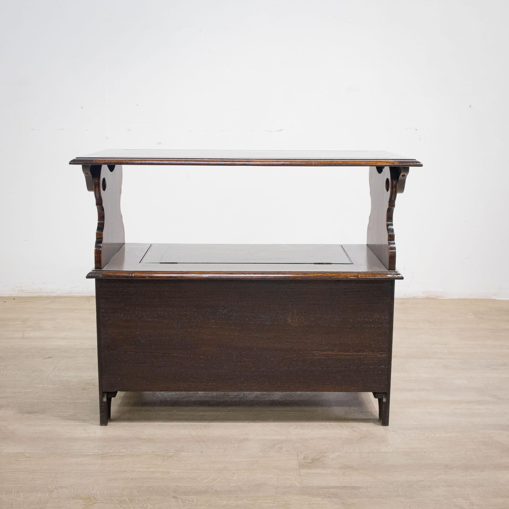 Early 20th Century Multi-Functional Oak Monks Bench For Sale