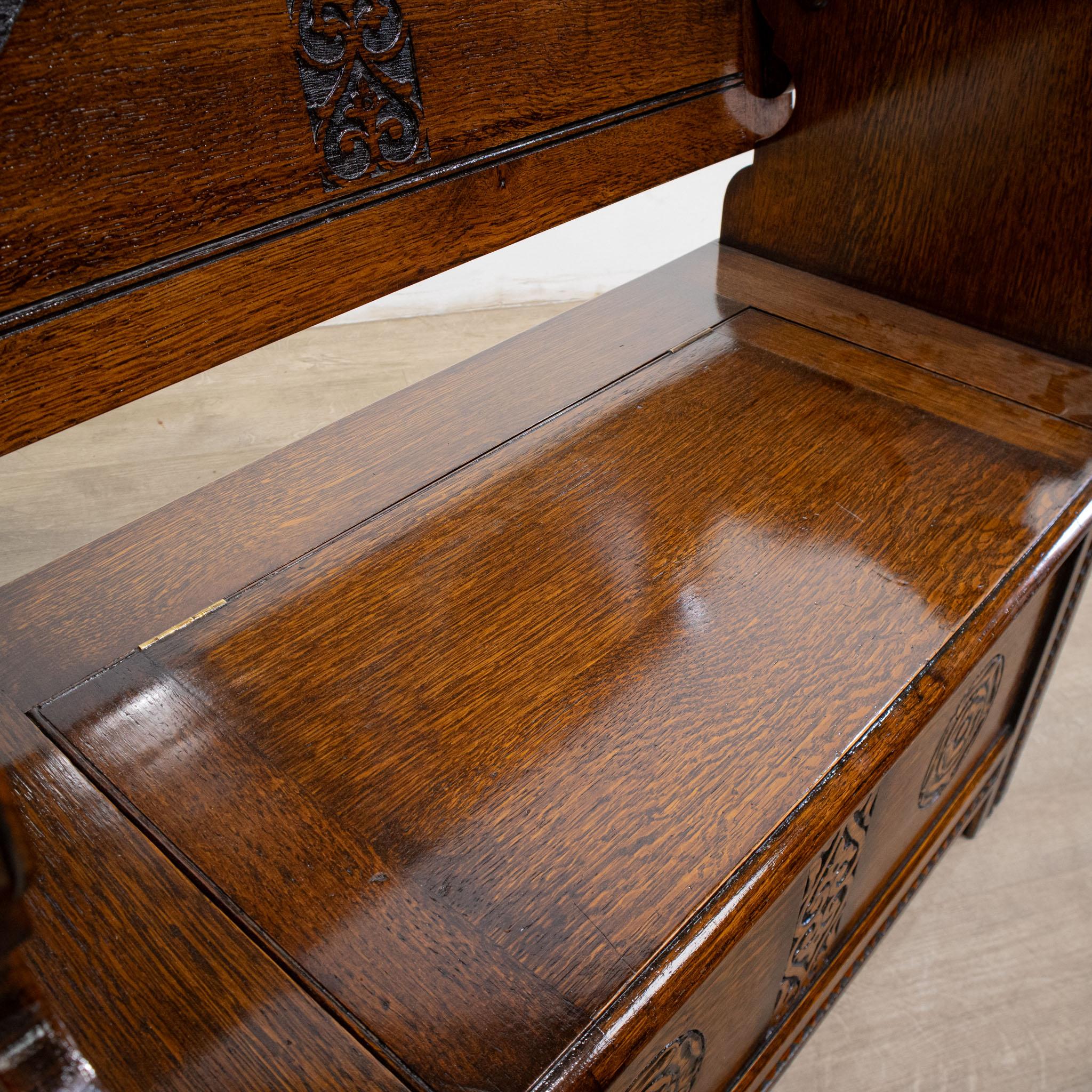 Multi-Functional Oak Monks Bench For Sale 2