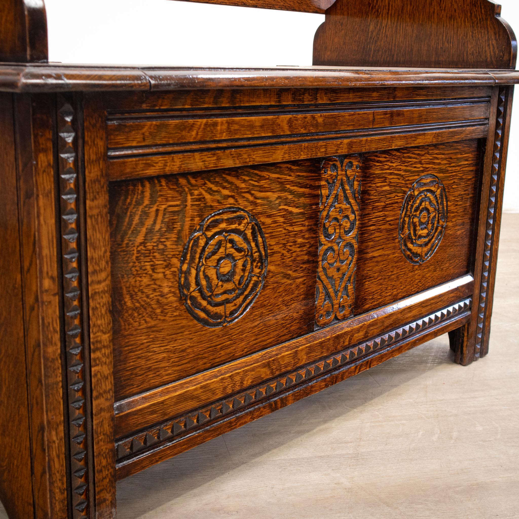 Multi-Functional Oak Monks Bench For Sale 6