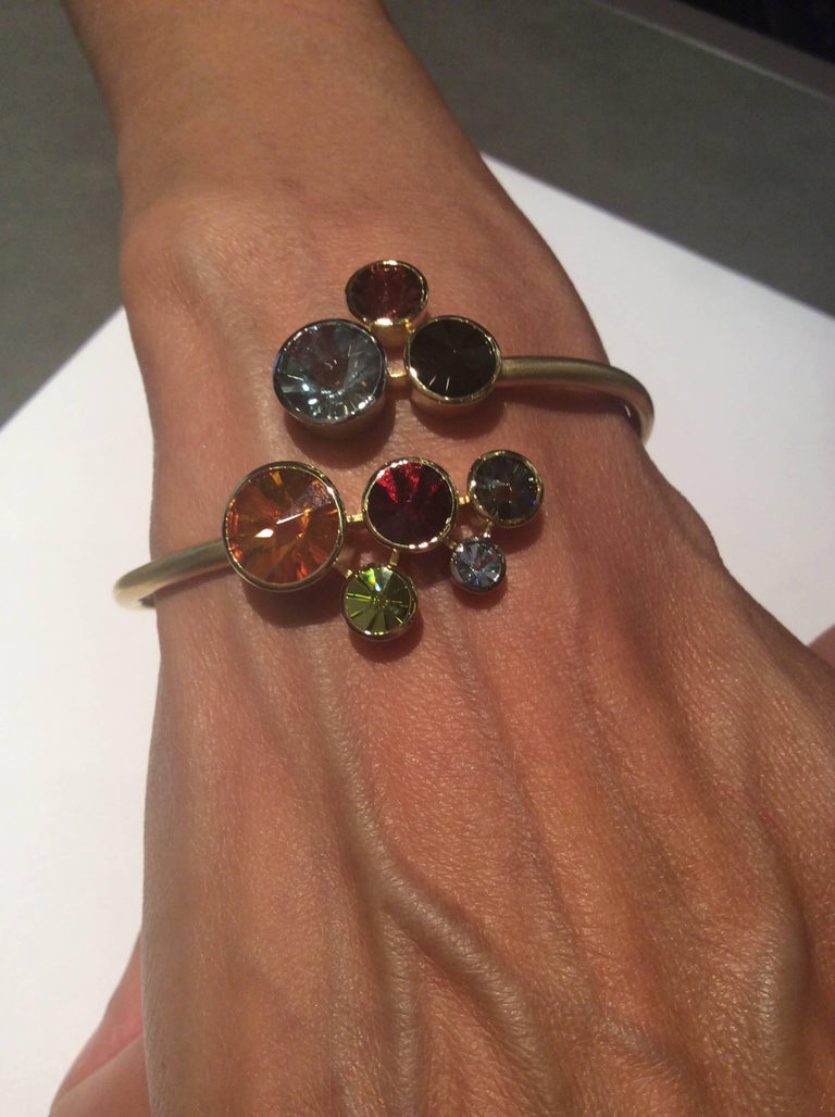Multi Gem Cuff Bracelet Atelier Munsteiner For Sale at 1stdibs