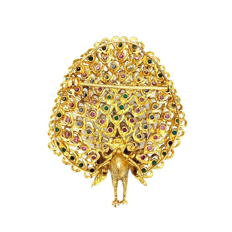 Passport to India Cultured Pearl & Multi Gemstone Peacock Gate Pendant w/ Chain