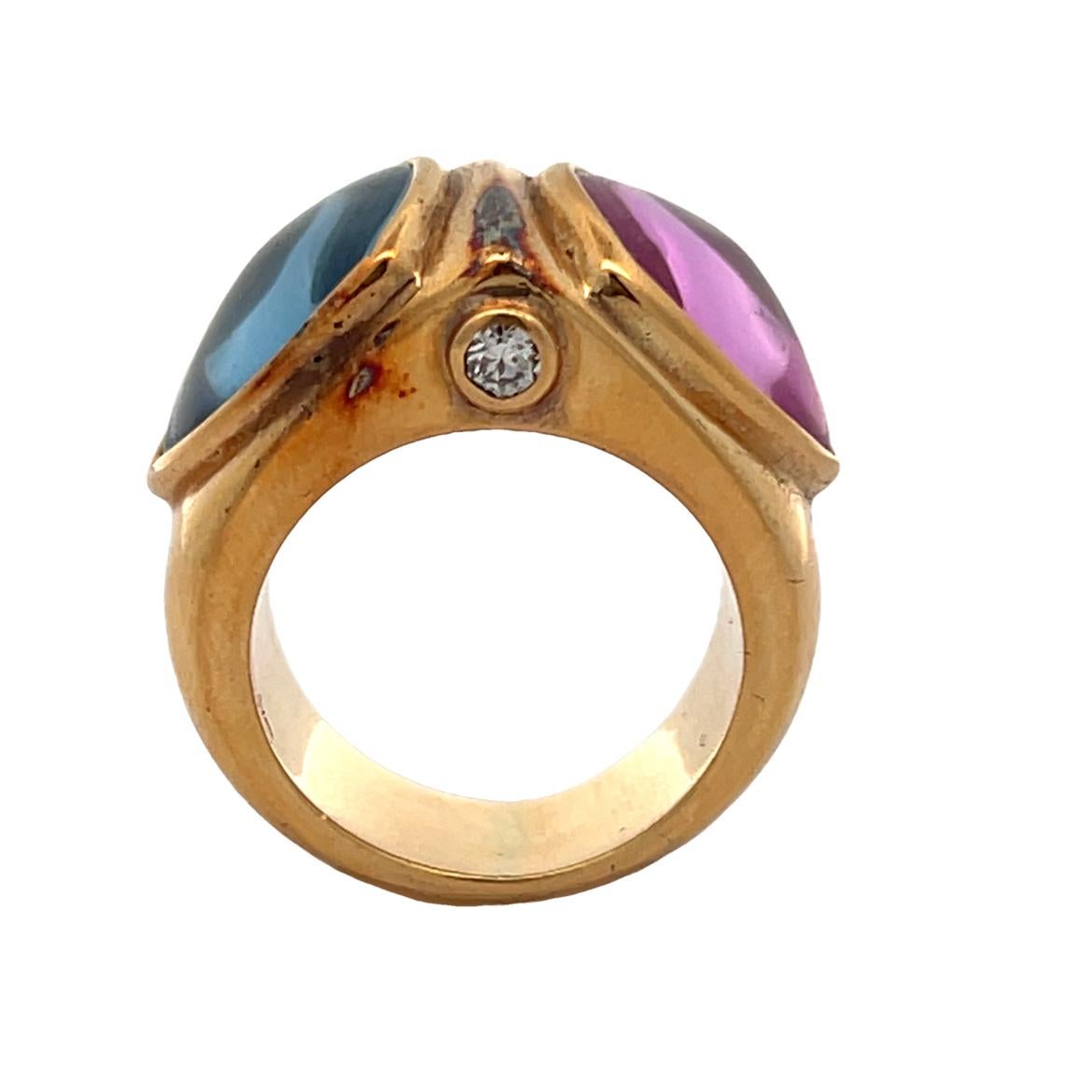 Ring mit mehreren Edelsteinen Damen im Angebot