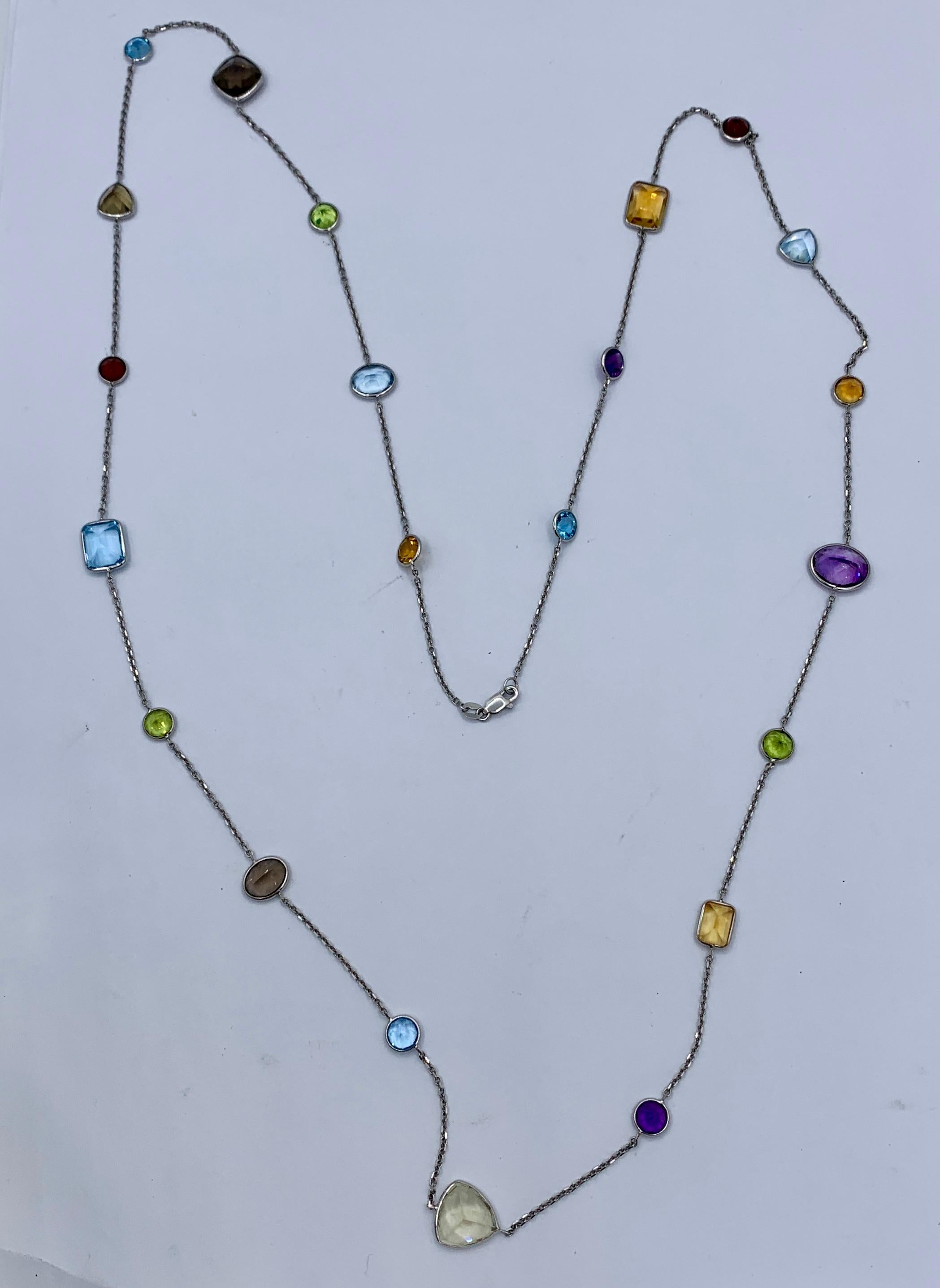 garnet station necklace