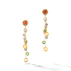 Ciondoli per orecchie in oro con più gemme