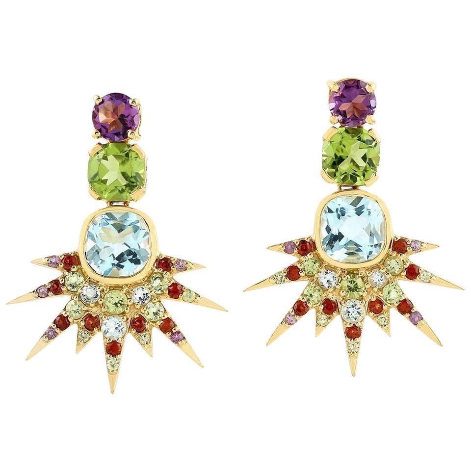 Tiffany and Co. Multi-Gemstone Gold Briolette Earrings at 1stDibs ...