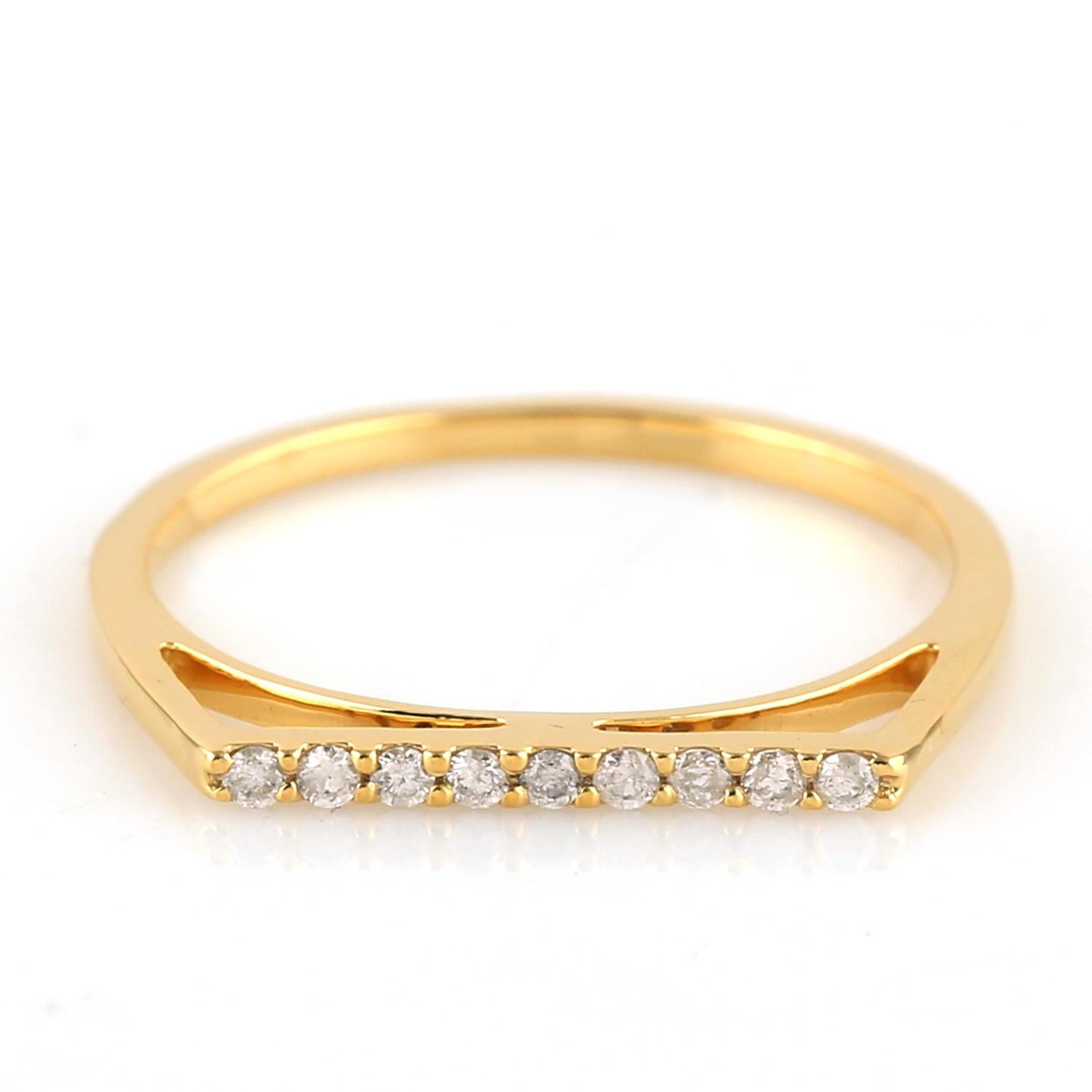 Multi Gemstone 18k Gold Connected Band Ring For Sale 4