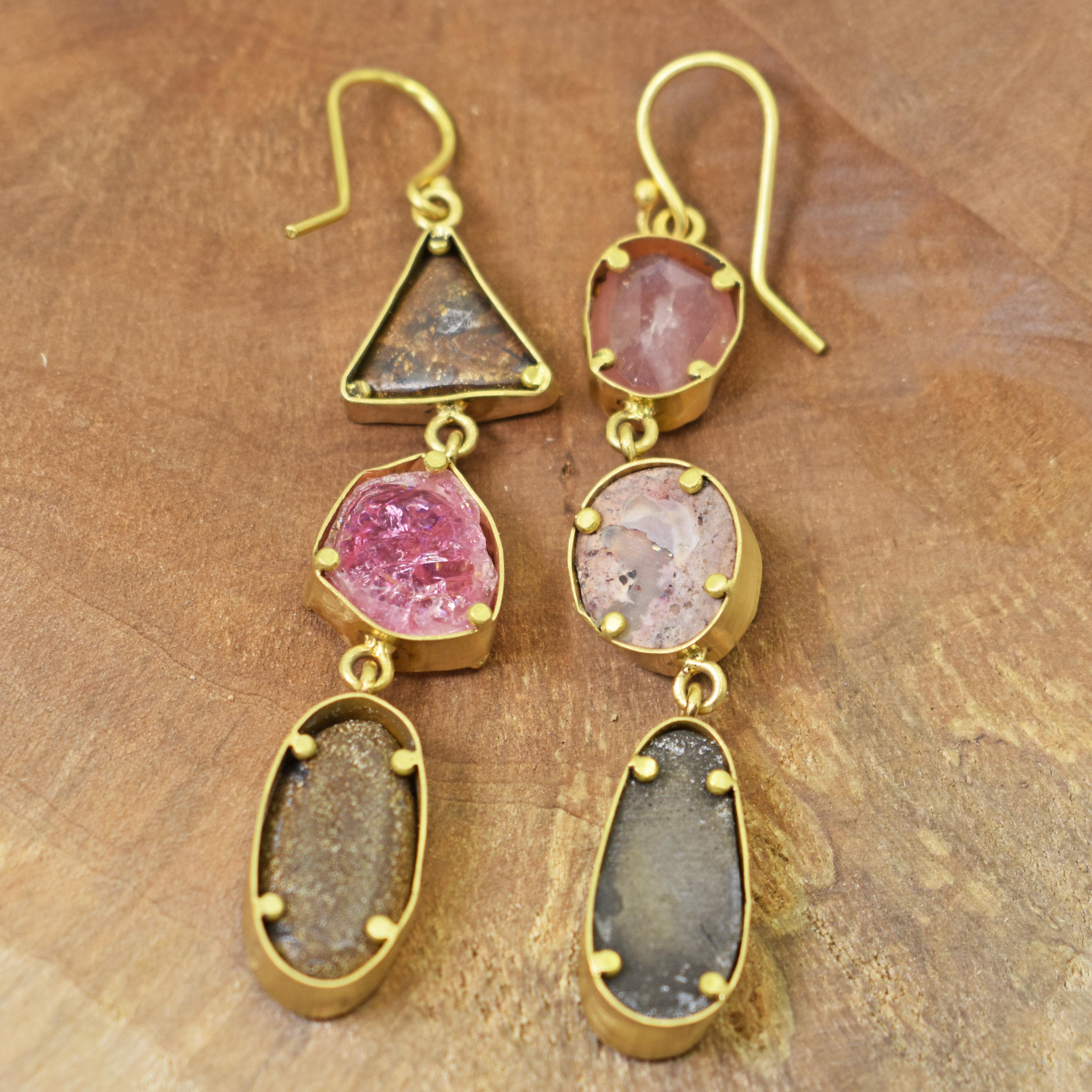 dangle gemstone earrings