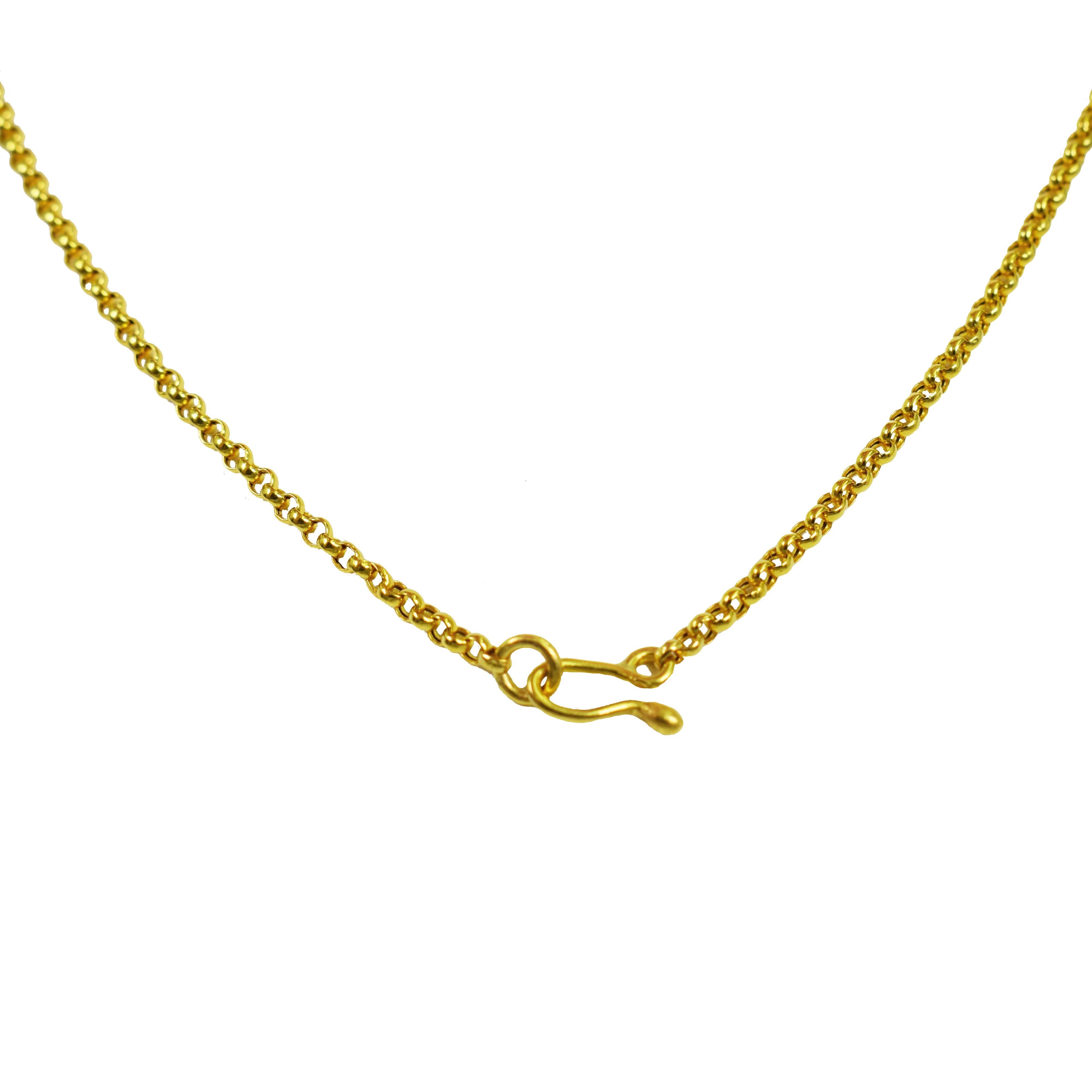 Women's Multi-Gemstone Charm Gold Chain Necklace For Sale