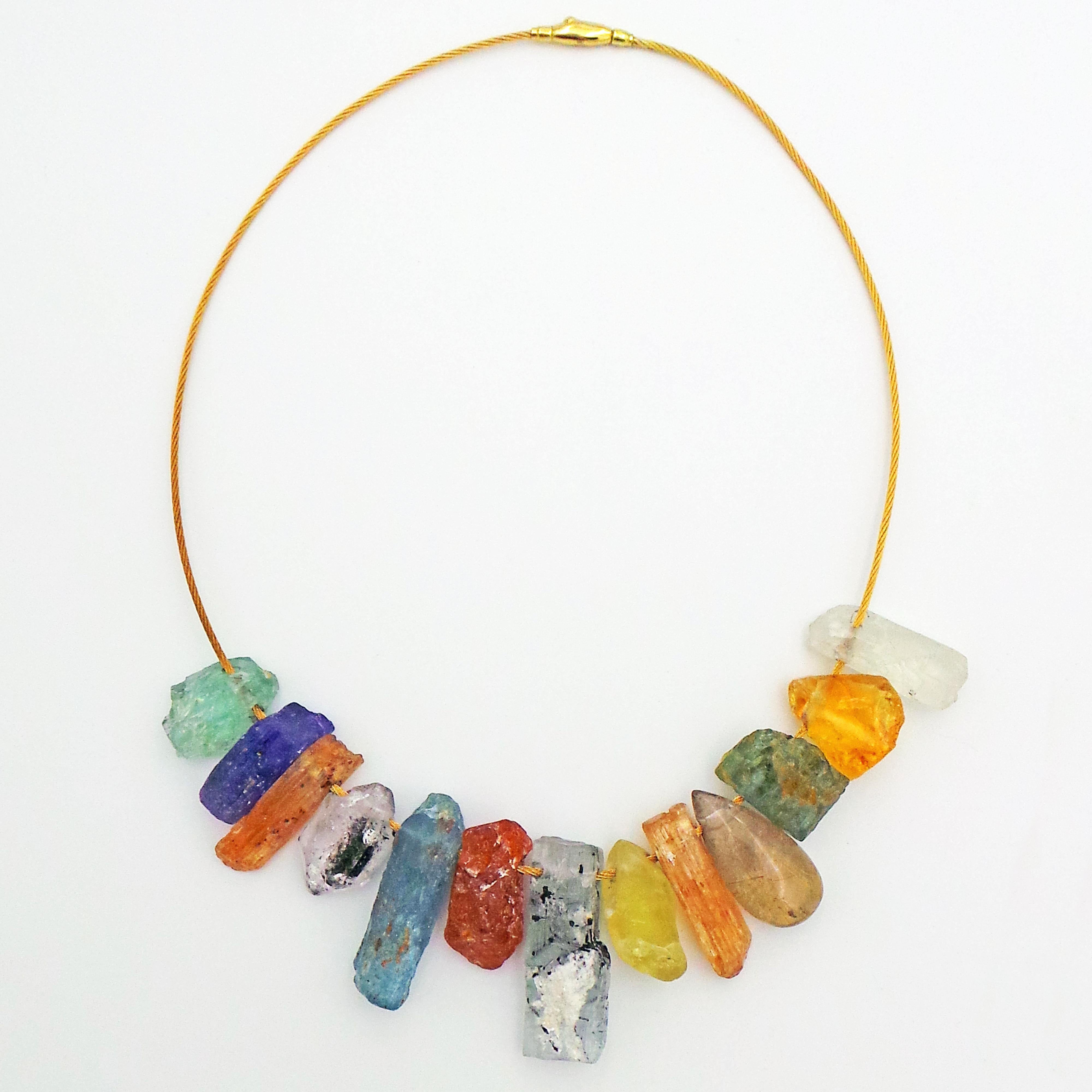 multiple crystal necklace