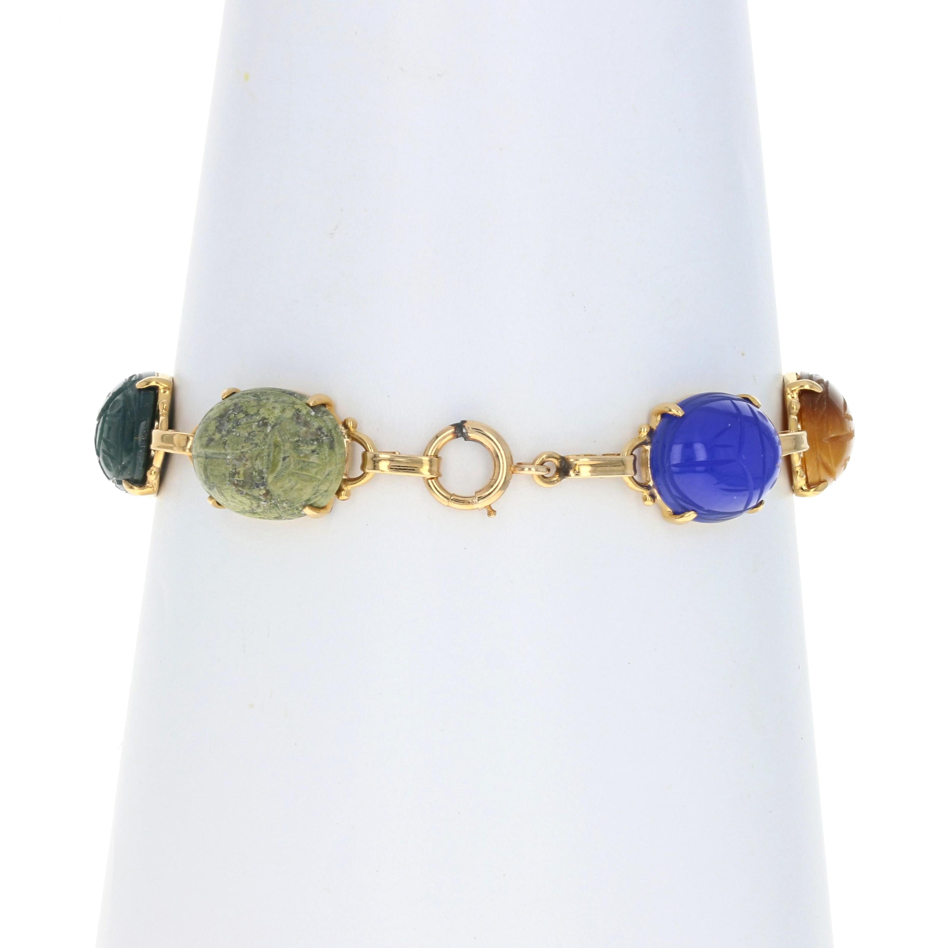 14k scarab bracelet