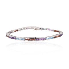Bracciale Tennis con più pietre regalo per la nonna in argento sterling