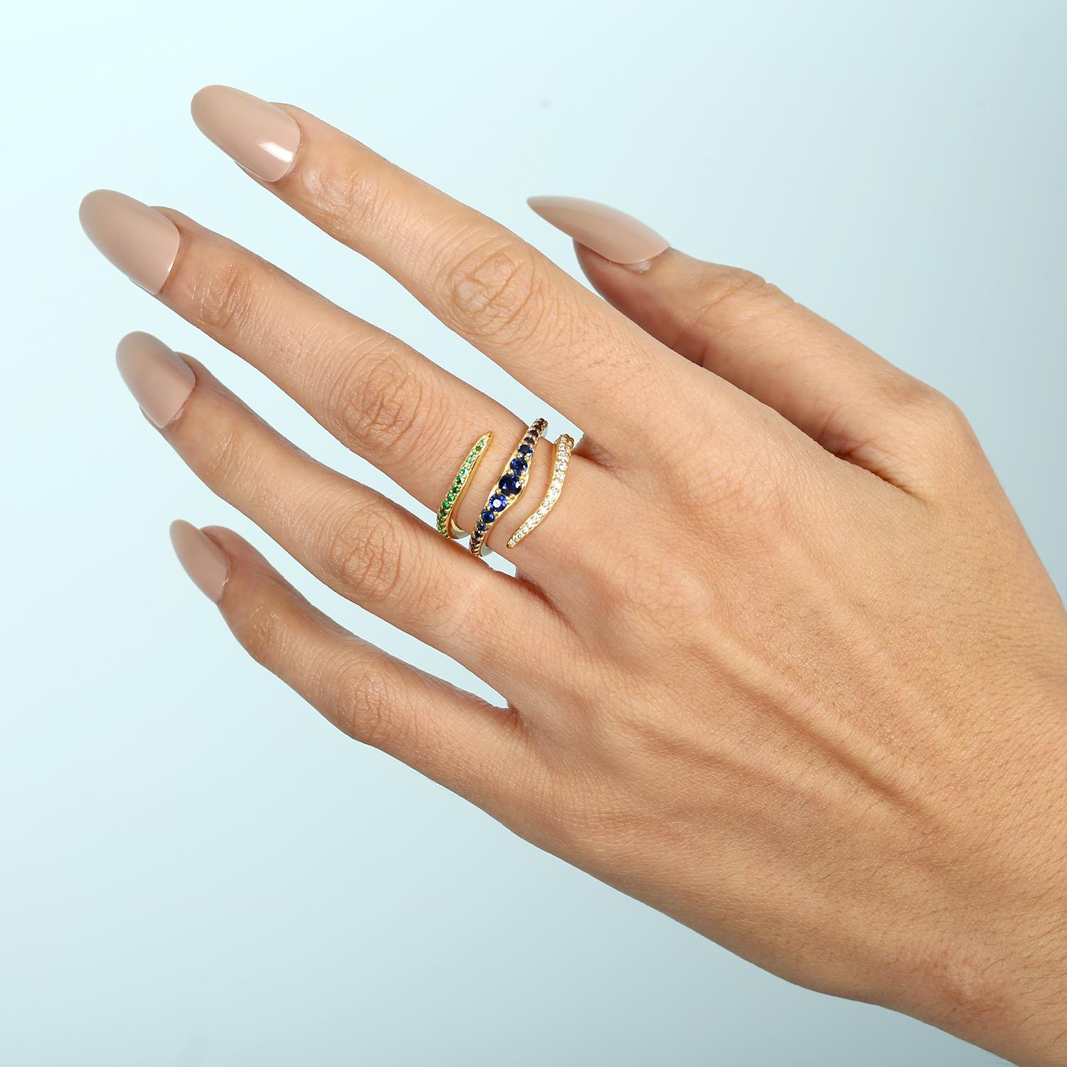 14KT:6.560g,D:0.19ct, Sapp:0.91ct,Tsav:0.23ct, US-7