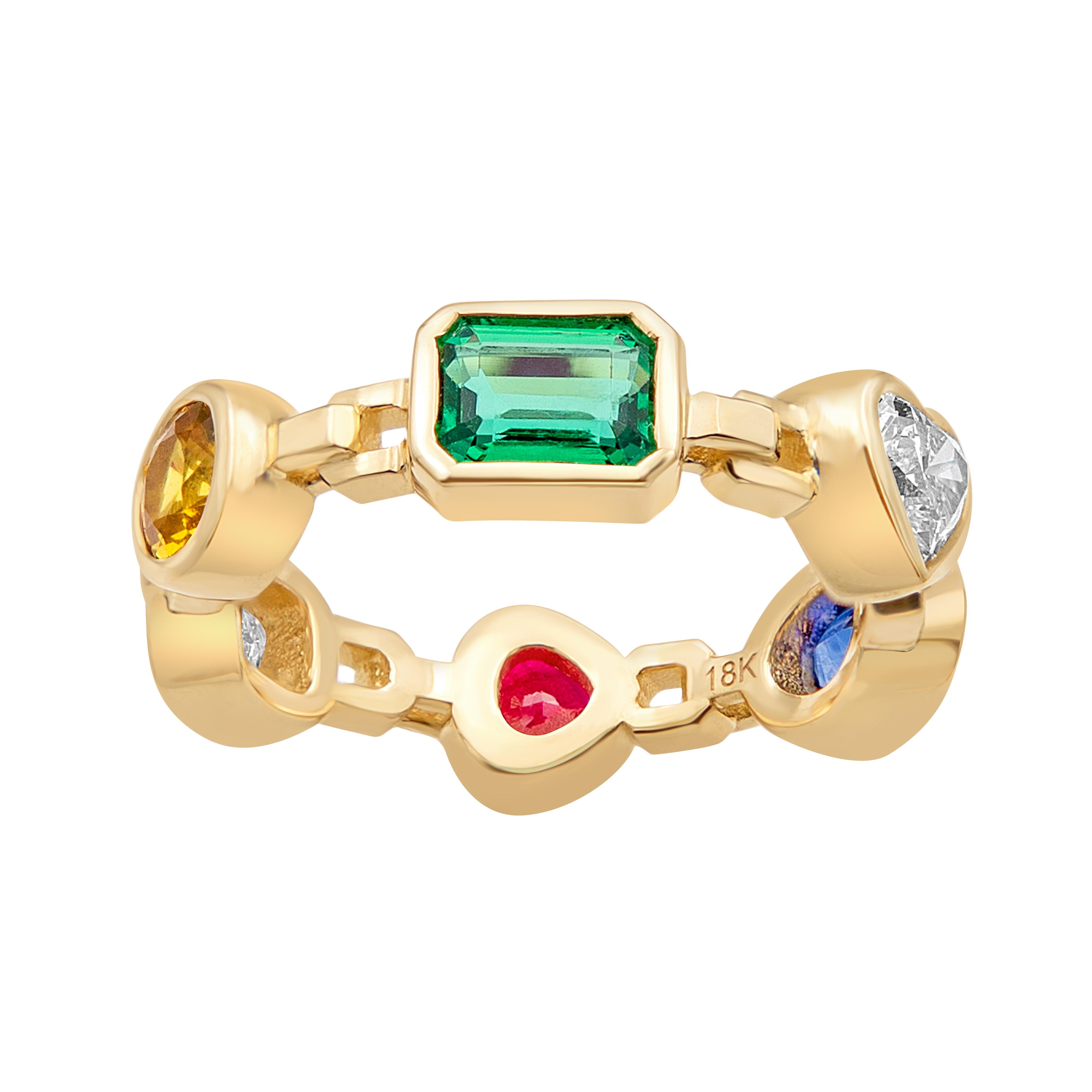 For Sale:  Multi Gemstone Treasure Ring 2