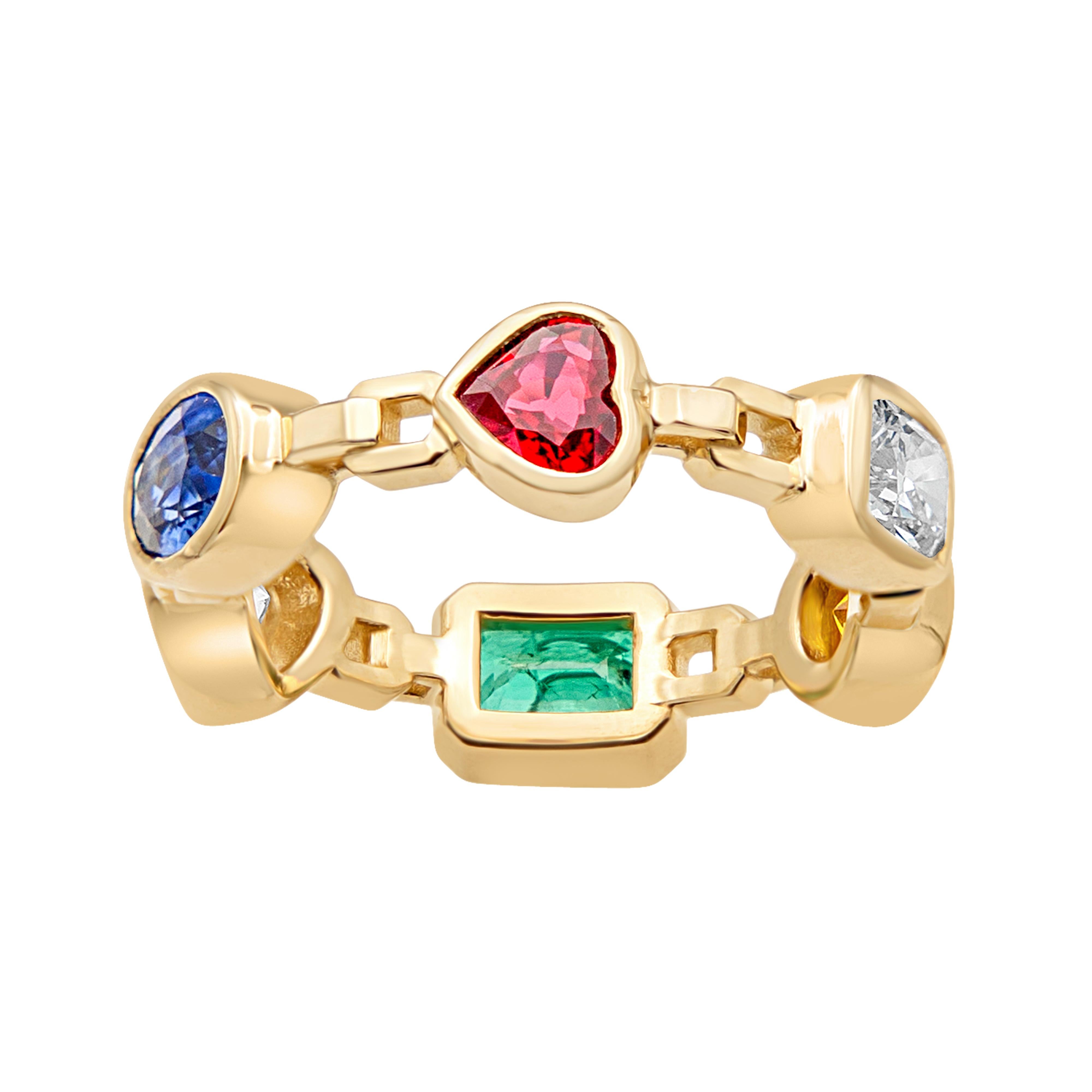 For Sale:  Multi Gemstone Treasure Ring 3